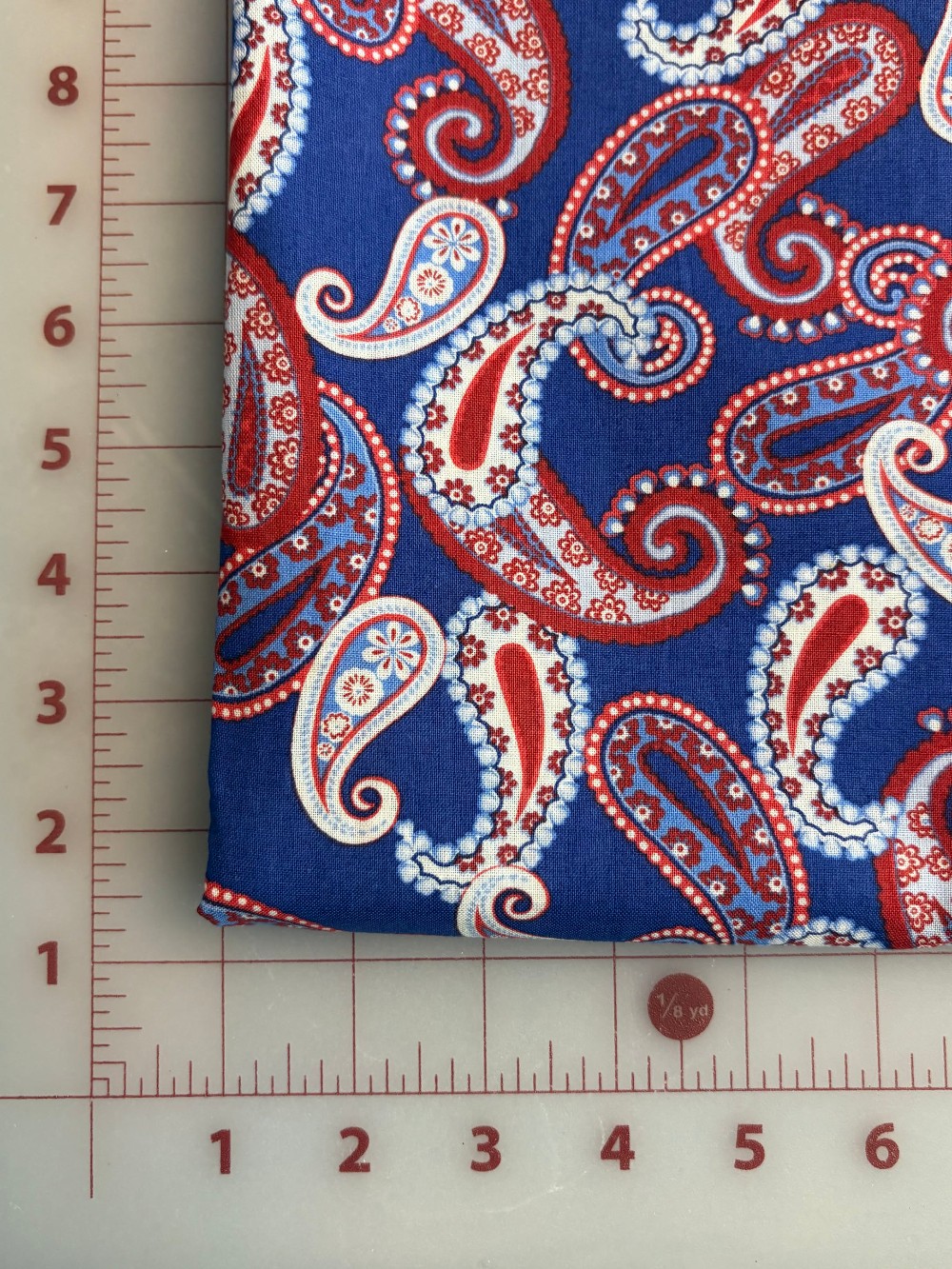 Patriotic Paisley Cotton Fabric