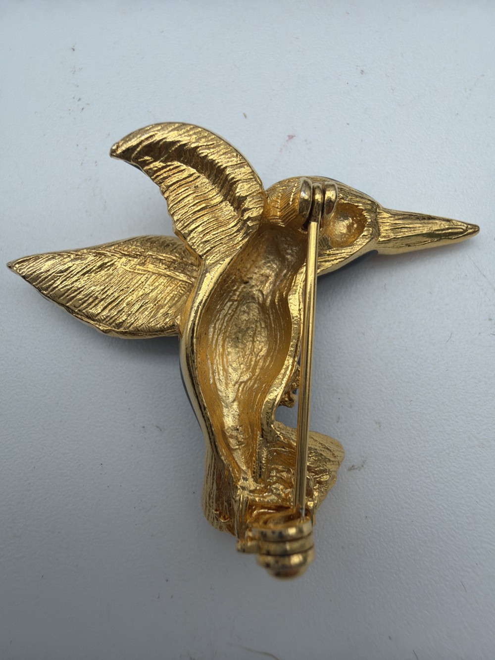 Vintage Green Hummingbird Brooch