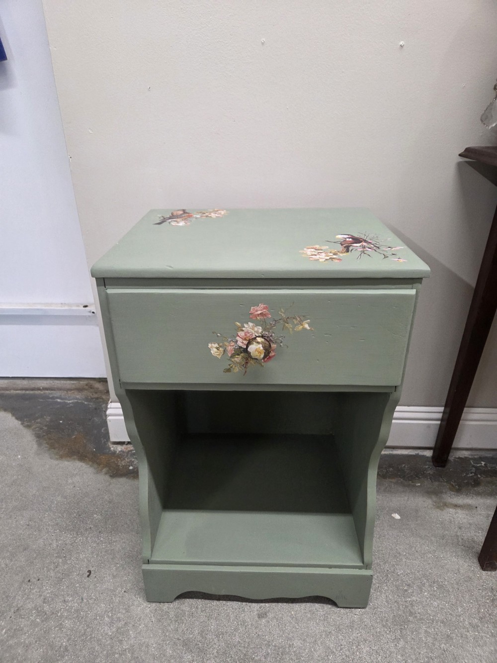 Vintage Wood Side Table-Upcycled