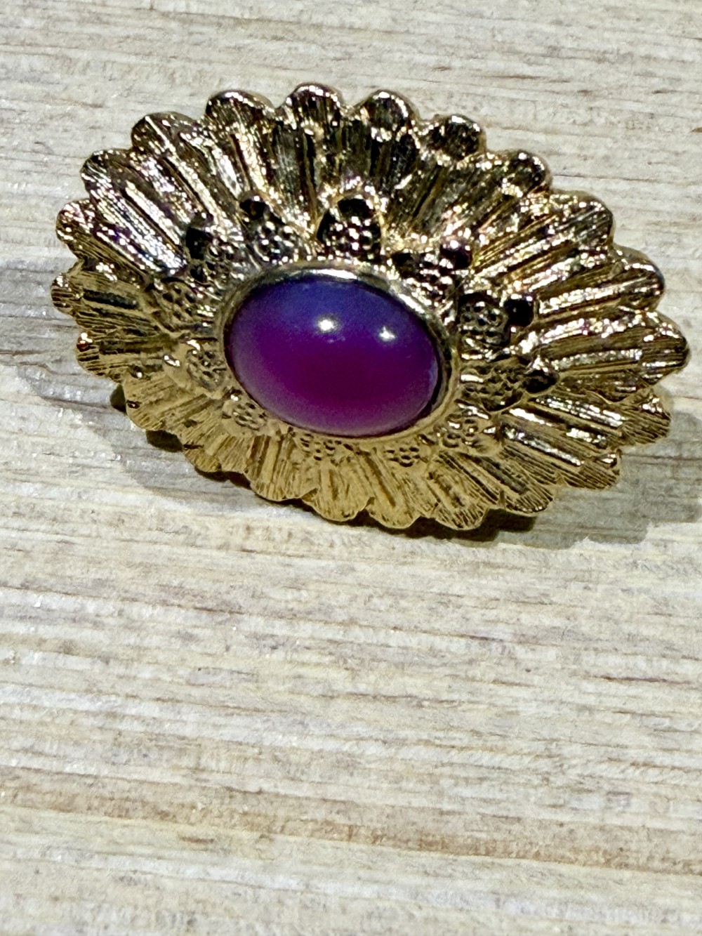 Vintage Avon Gold-Tone Floral Cufflinks