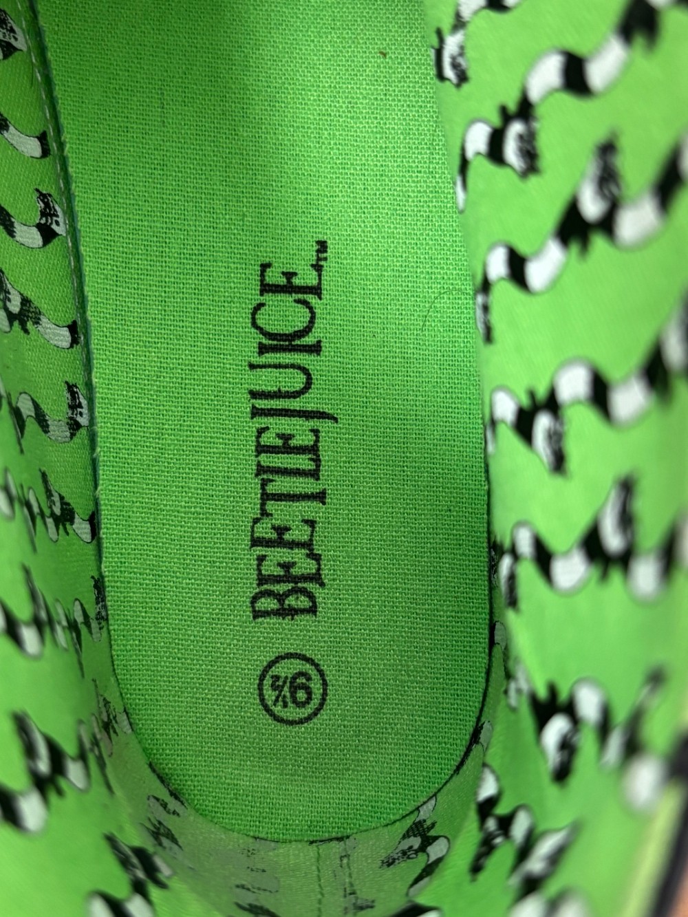 Beetlejuice Ground Up High Top Sneakers Black Green Its Showtime Size 9.5