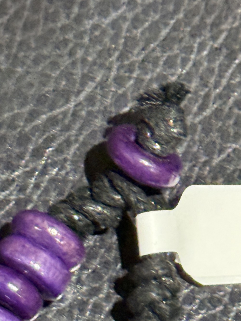 Necklace - Large Beaded Purple Double Layer Wood