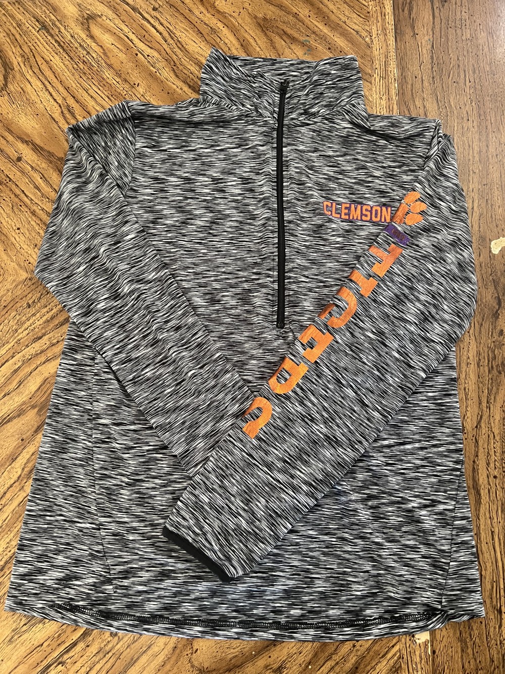 Long sleeve grey Clemson medium( not 100 percent sure)