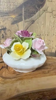 Coalport England Bone China Bowl Flowers