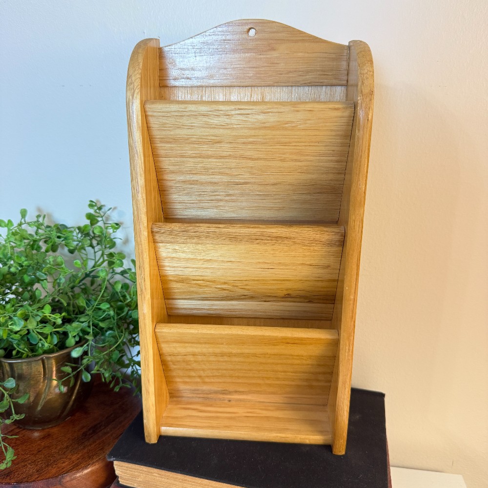 Wood Wall-Mount Letter Organizer