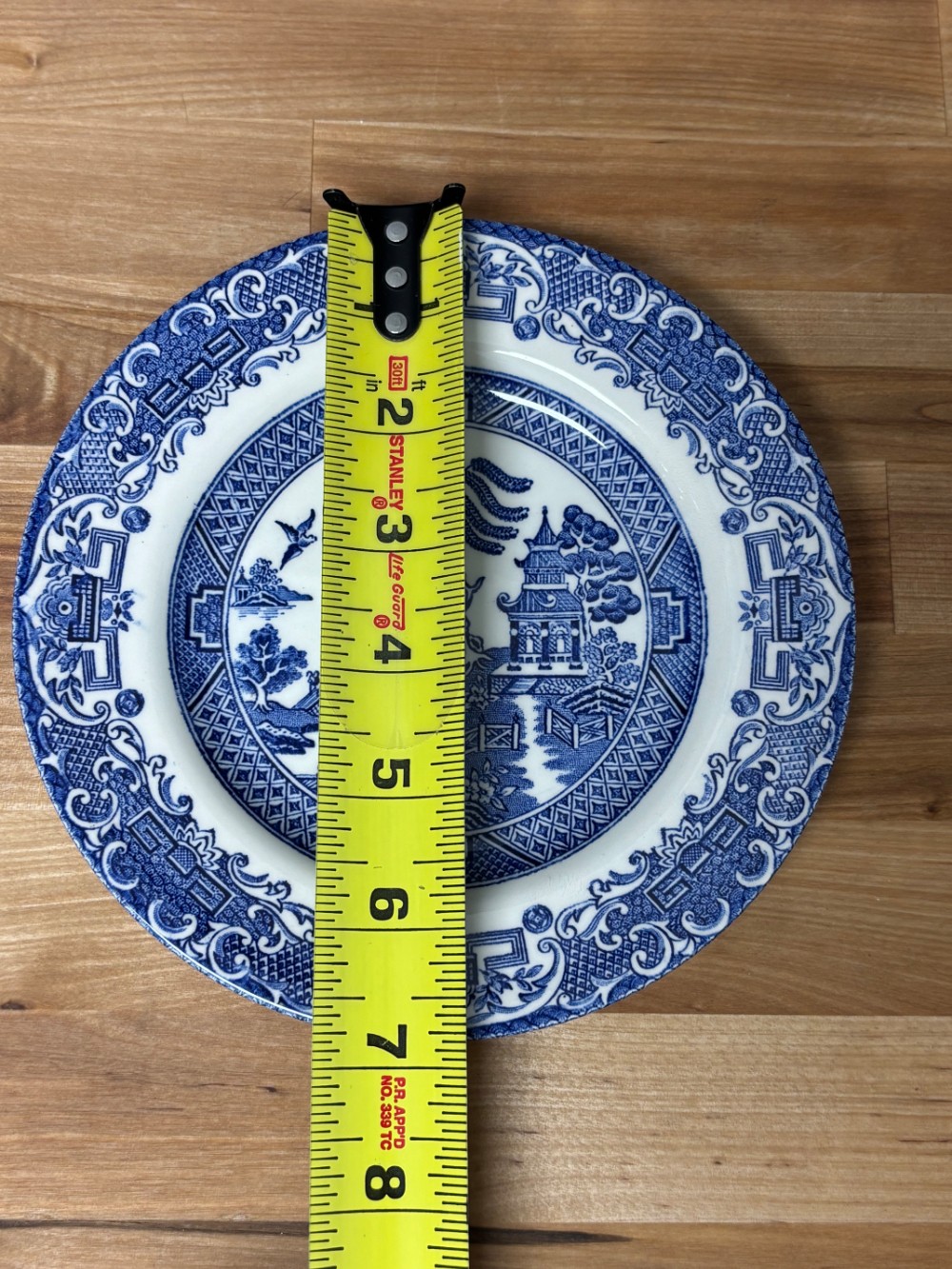 Blue Willow Dessert Plate Blue White Transferware 6.75 Inch