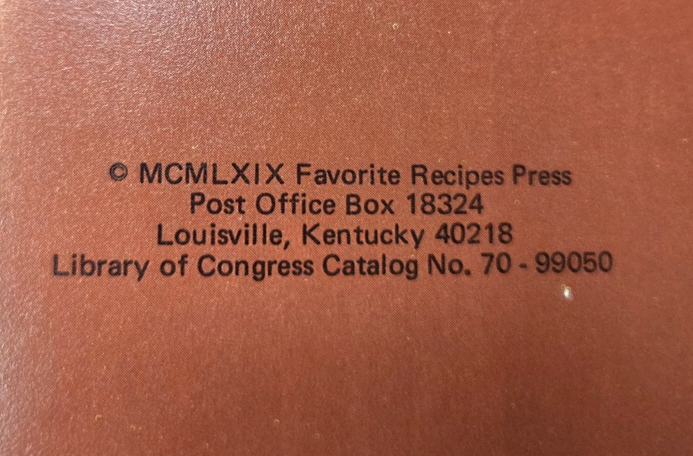1969 Complete Holiday Cookbook