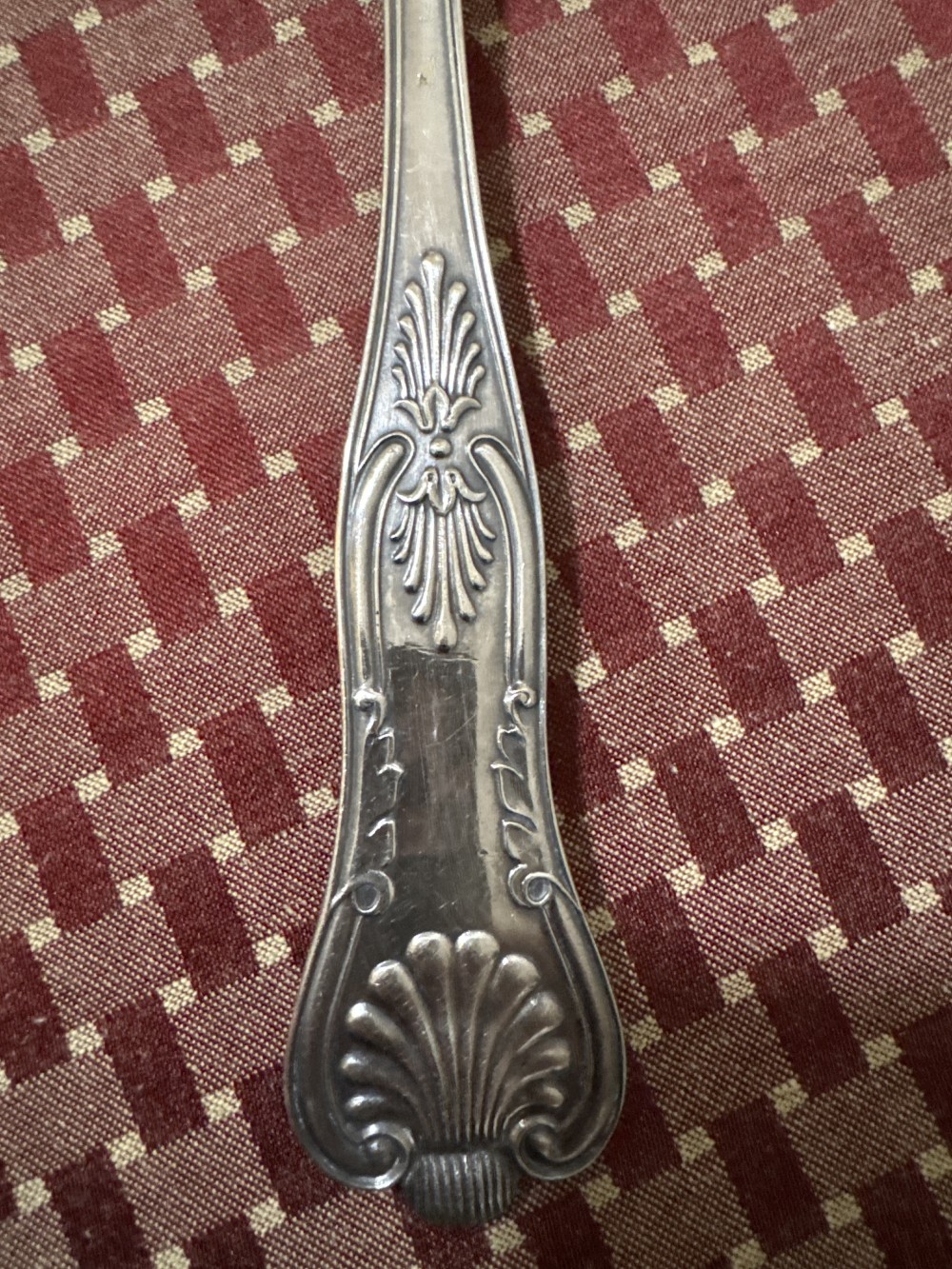 ANTIQUE NY SILVER LADLE WITH SPOUTED BOWL