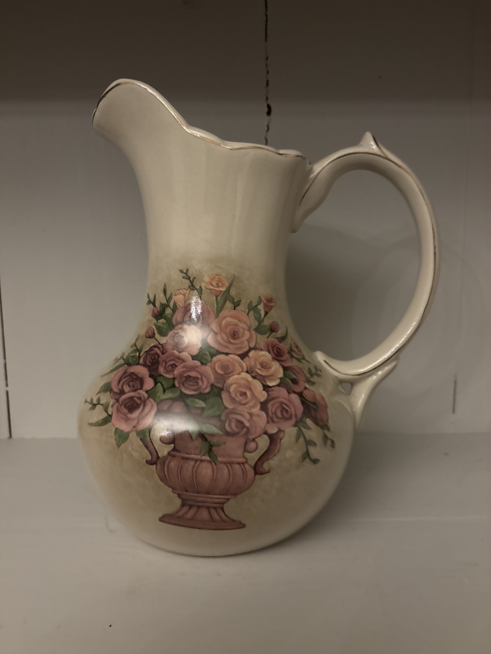 Vintage Belk “All For You” Floral 10” Pitcher