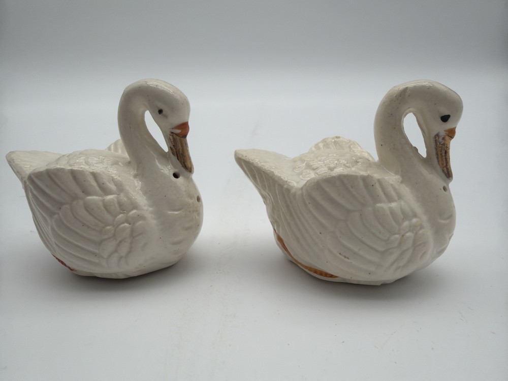 Vintage Swan Salt & Pepper Shakers