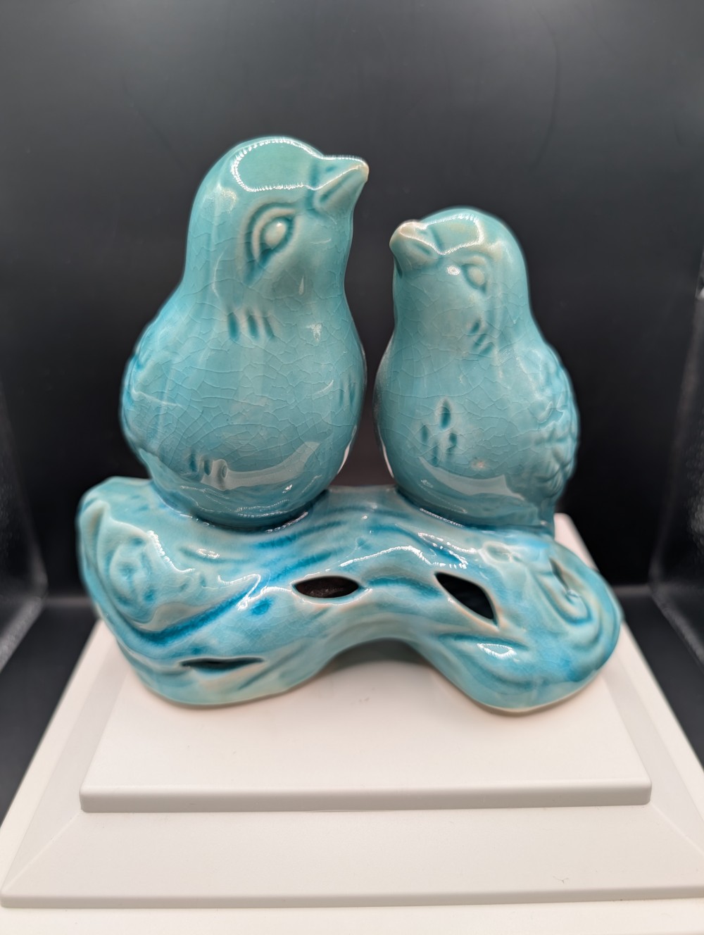 Blue bird ceramic potpourri holder