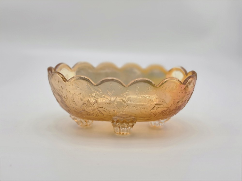 VTG 1950s Jeannette Floragold Candy Dish