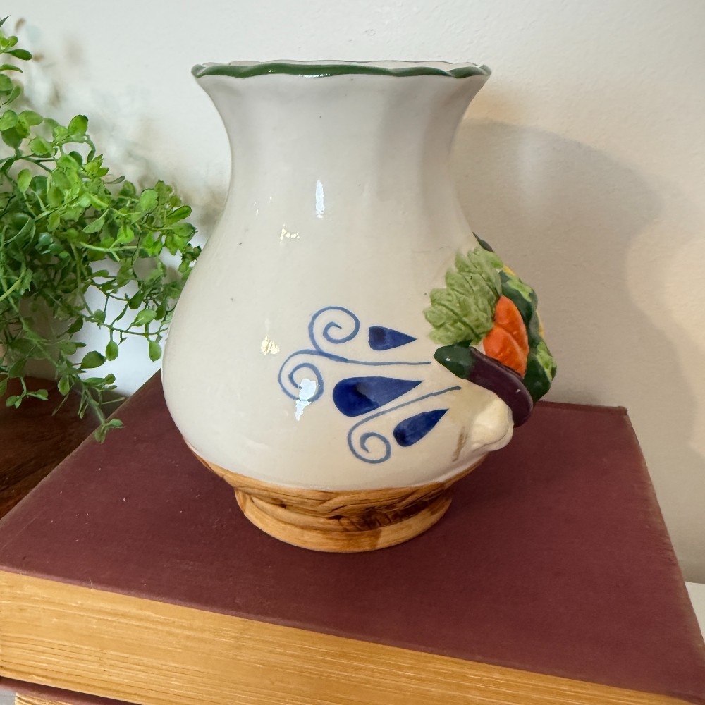 Ceramic Vegetable Motif Pitcher