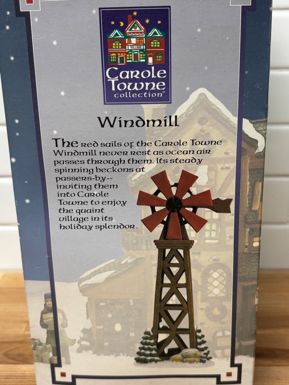 Christmas Village Windmill Carole Towne Lemax 2004 Animated Accessory with Box