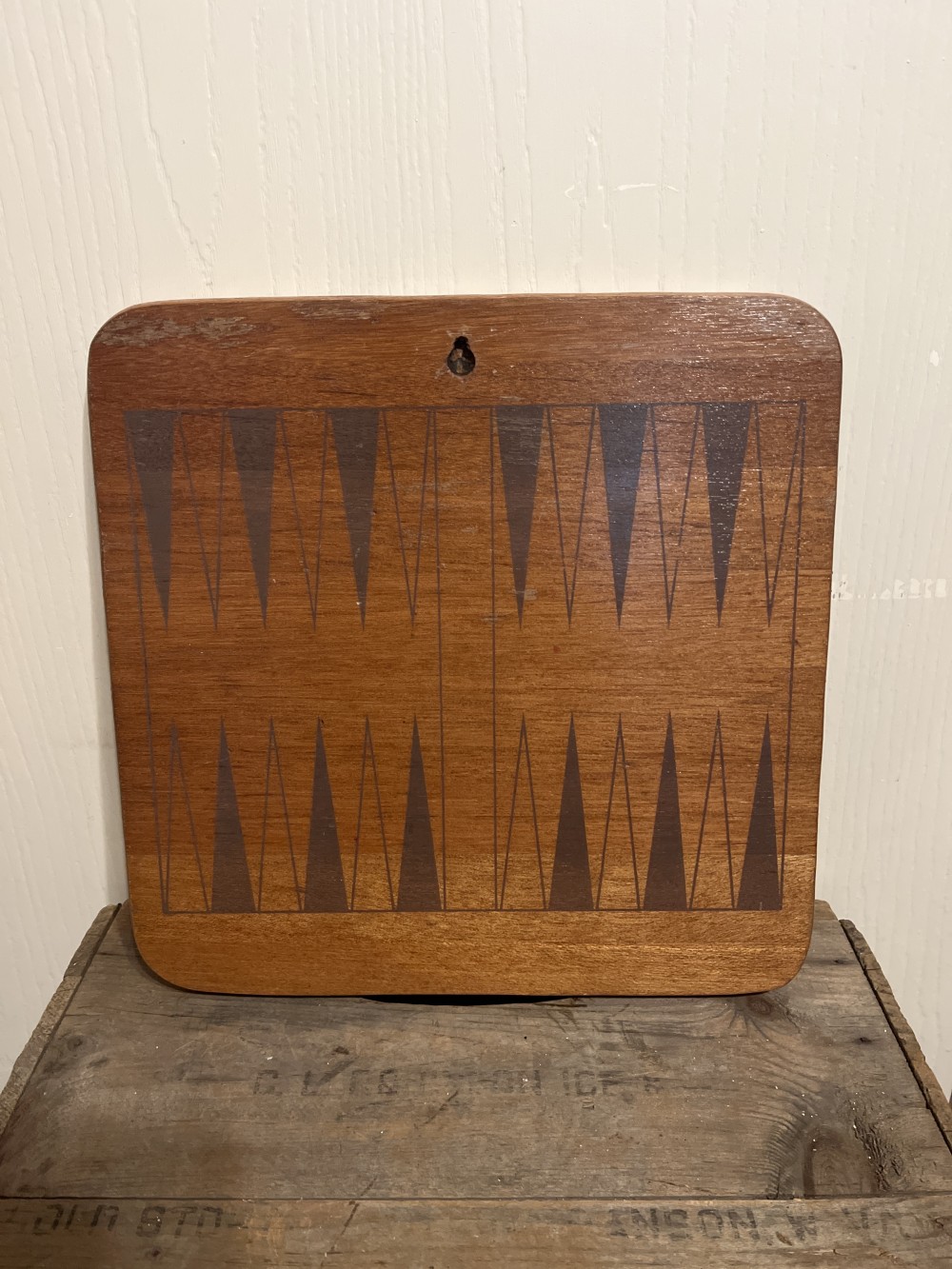 Vtg wood 2-sided game board