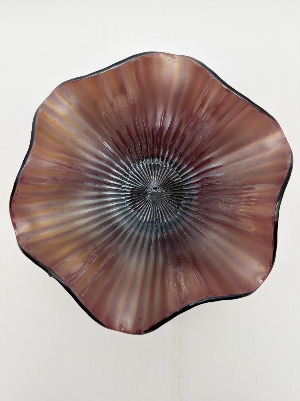 Vintage Amethyst Carnival Glass Bowl