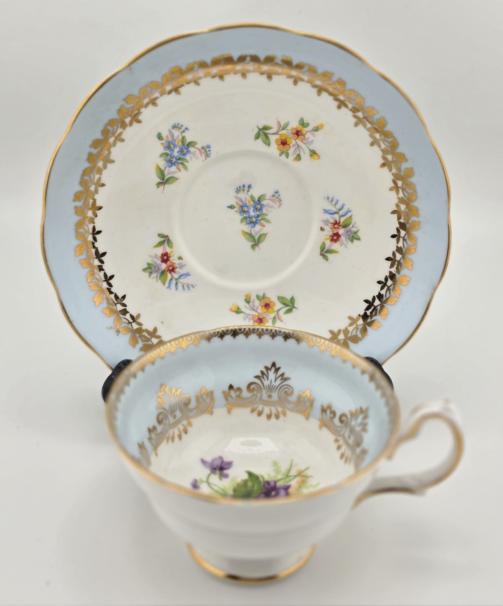 VTG 1950s Grosvenor Jackson Gosling Fine Bone Teacup Saucer