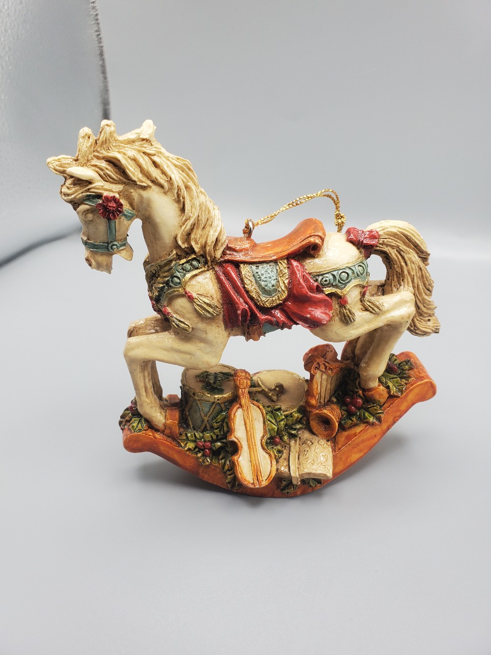 Vintage Rocking Horse Figurine Ornament or Table Decor