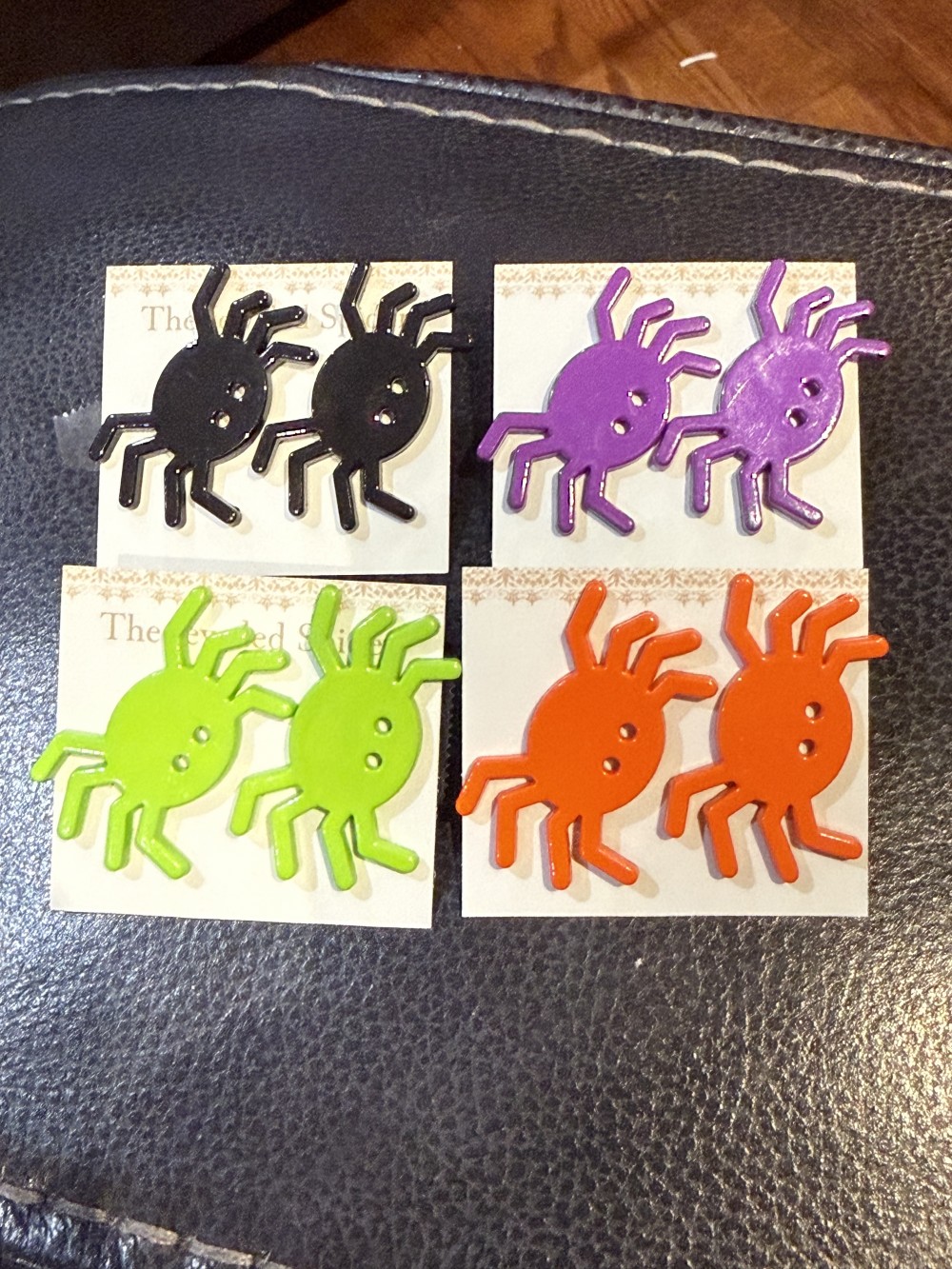 Stud Earrings  - Acrylic Large Spider