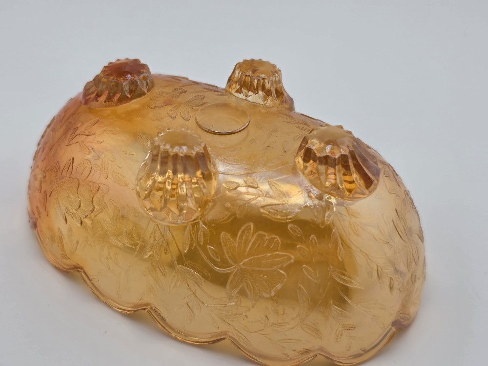 VTG 1950s Jeannette Floragold Candy Dish