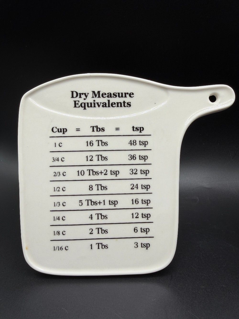 Ceramic Kitchen Measurement Equivalents Plaque Set - 2pc Set