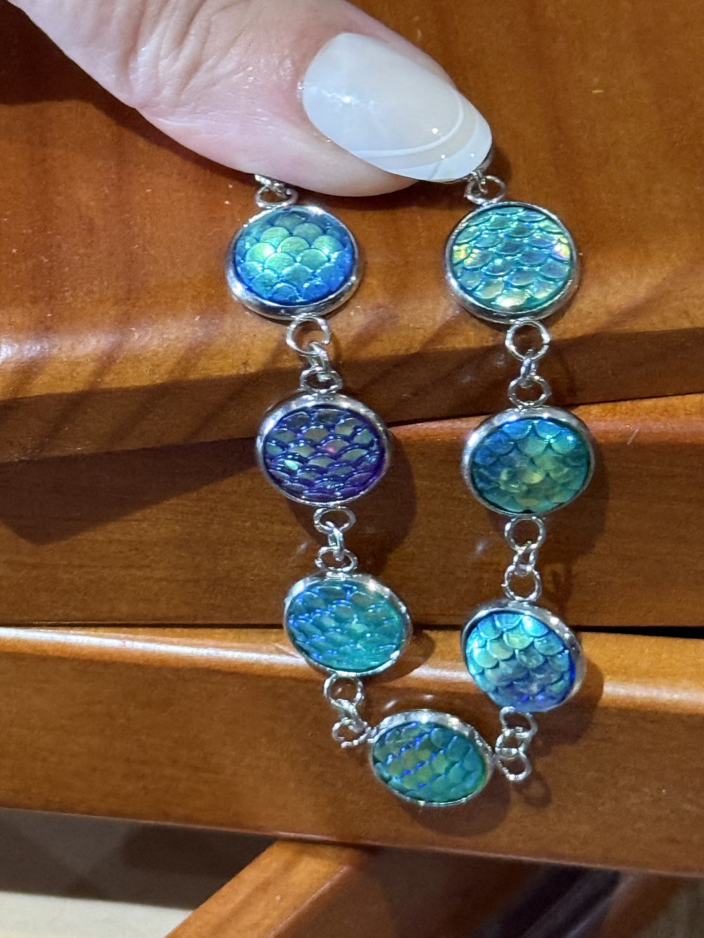Bracelet Mermaid or Dragon Skin Medallions