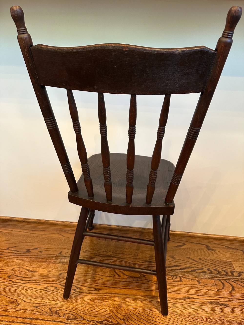 Antique Victorian Carved Back Oak Dining Chair