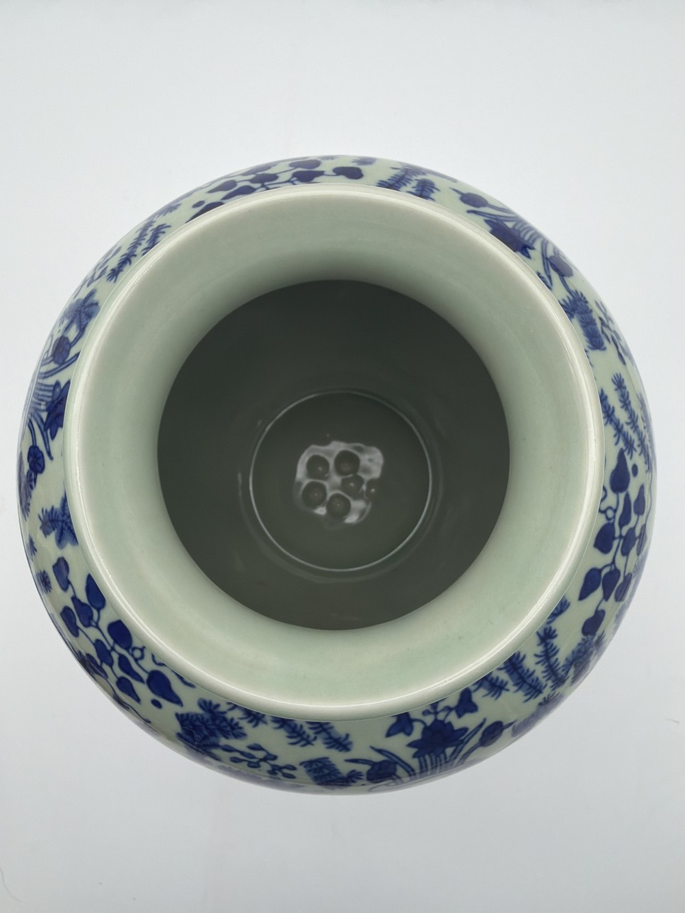 Blue and White Fish Ceramic Vase