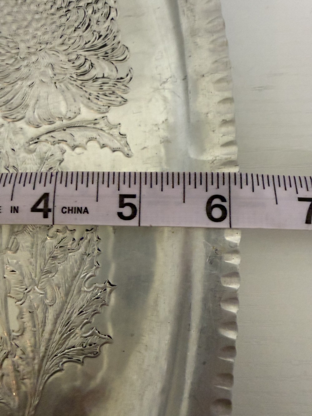 Trade continental silver look tray