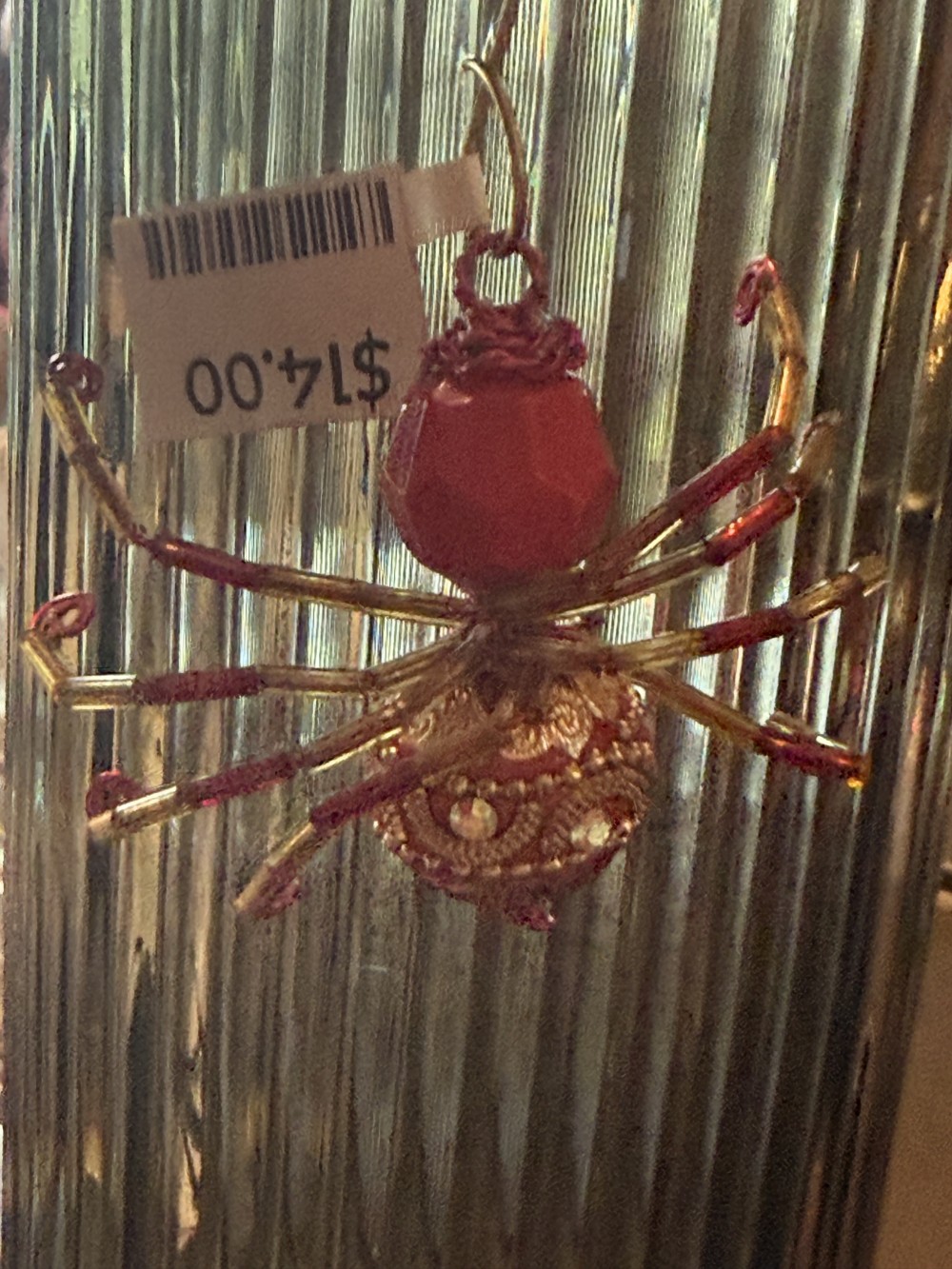 Ornament M Spider Gold Red