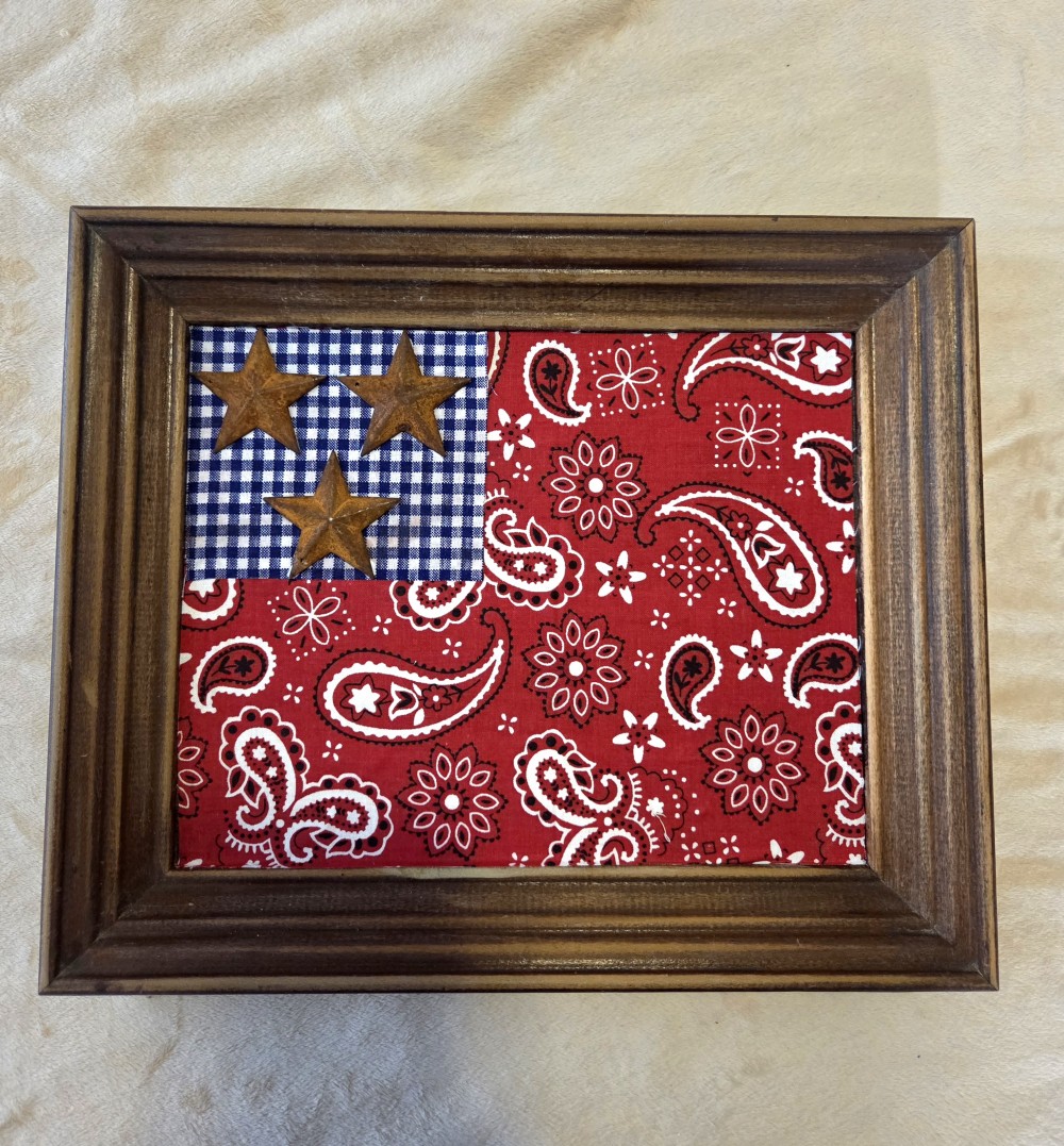 Handmade Patriotic Flag Wall Sign