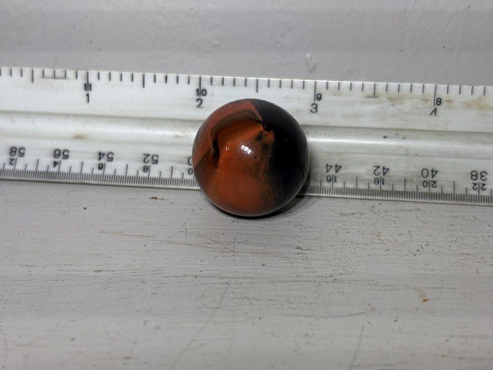 Marble Black and Orange Swirl ~1