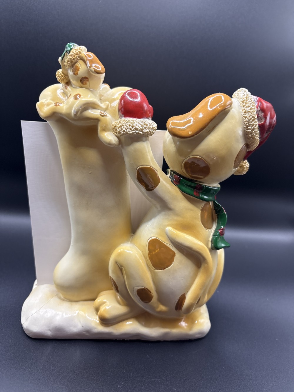 I Woof You a Merry Christmas Resin Dog Picture Frame ~8 in H x 6 in W
