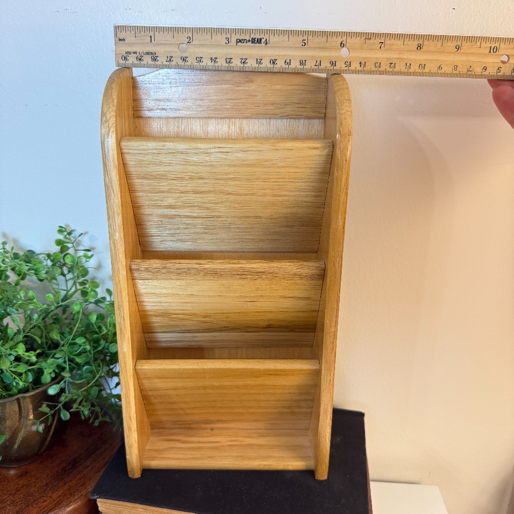 Wood Wall-Mount Letter Organizer