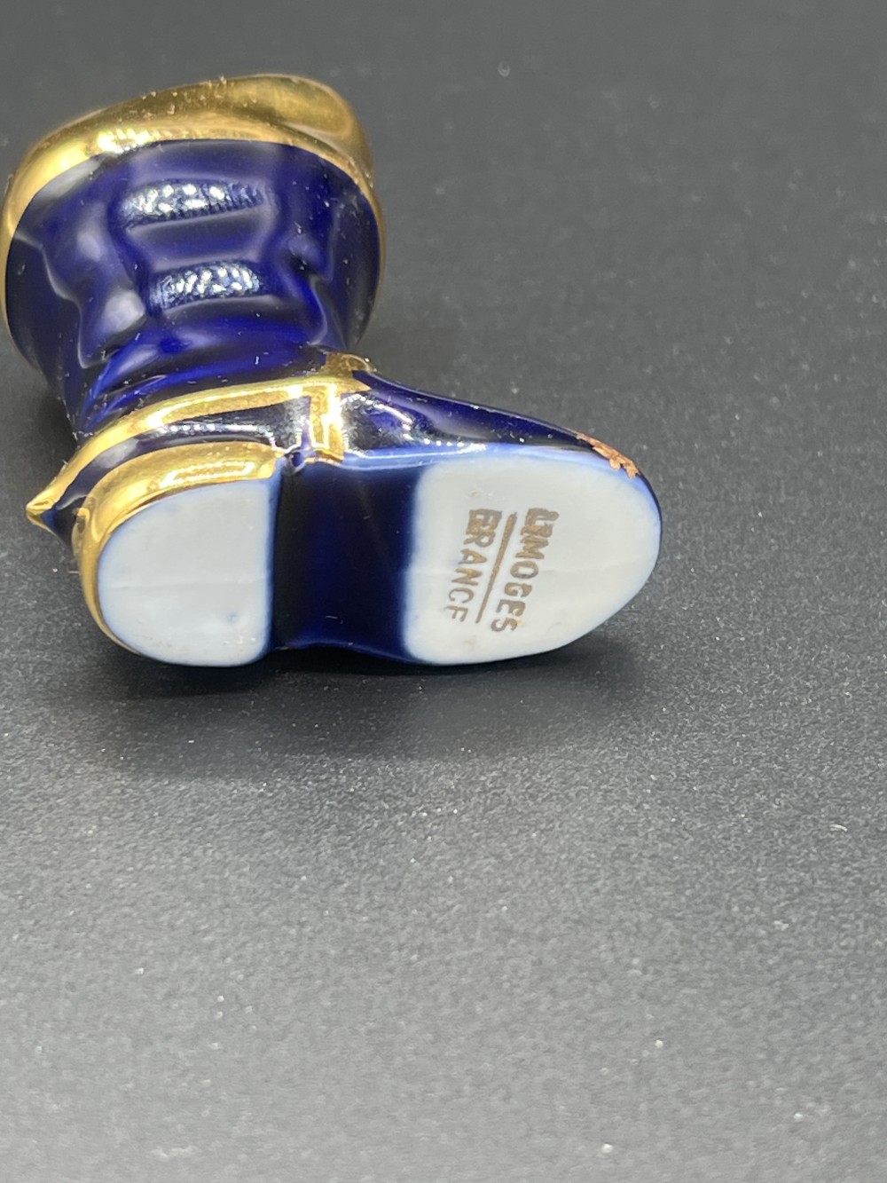 Vtg Limoges porcelain mini boot