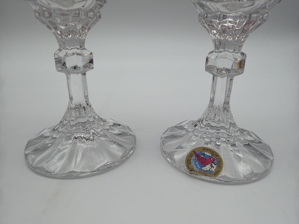 Hofbauer Byrdes Ruby Crystal Champagne Flutes