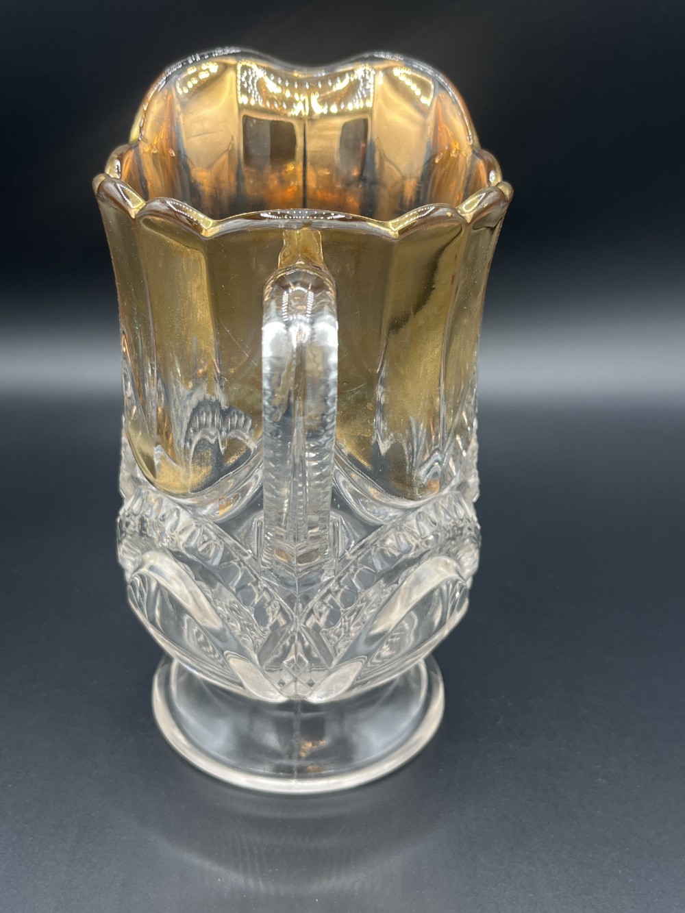 Set of EAPG crystal glasses/pitcher