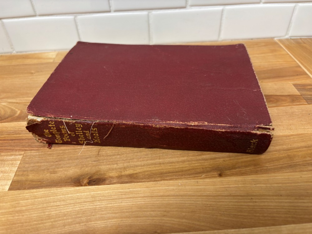 Book The Complete Poetical Works of Percy Bysshe Shelley & John Keats 1925 Hardcover Antique