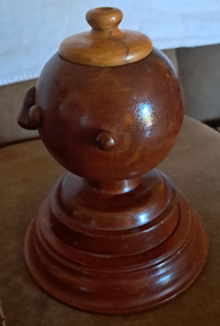 Wood Humidor Lidded Jar
