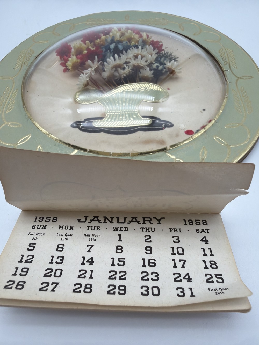 Vintage 1958 Café Advertising Calendar