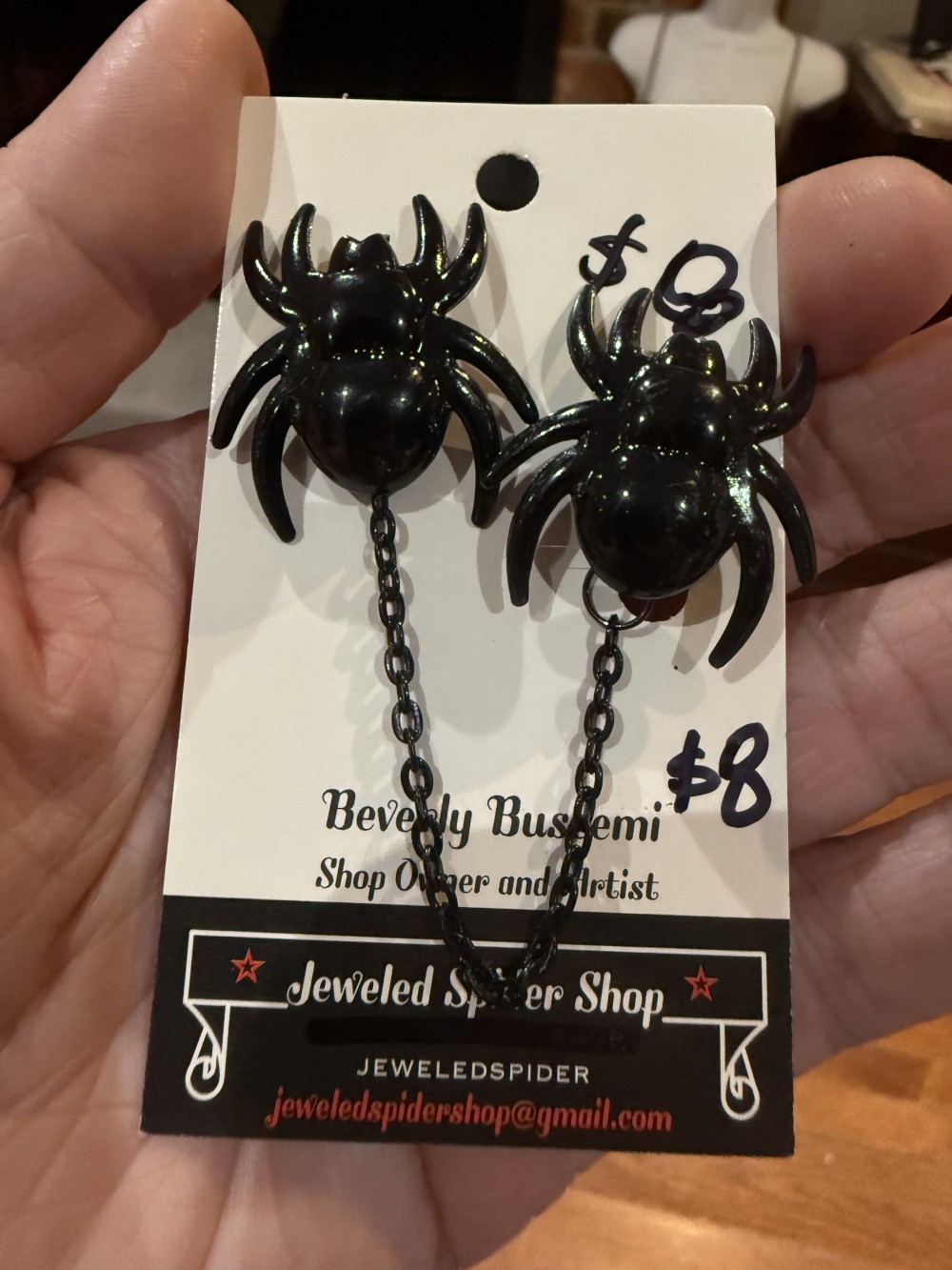 Sweater Pins - Black Spiders - Dress Pins, Cloak Pins, Collar pins