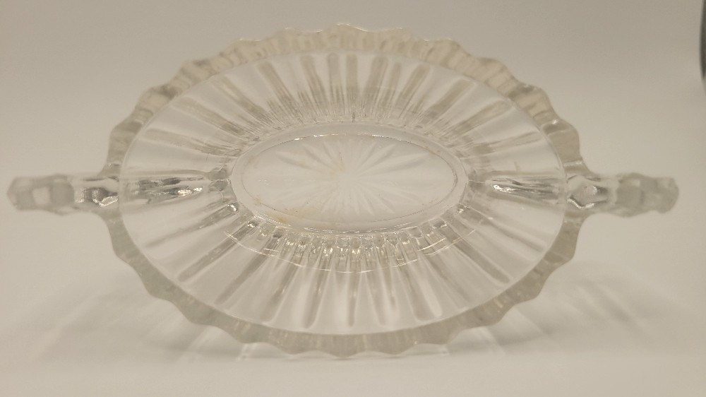 Heisey Glass Individual Cream and Sugar Set