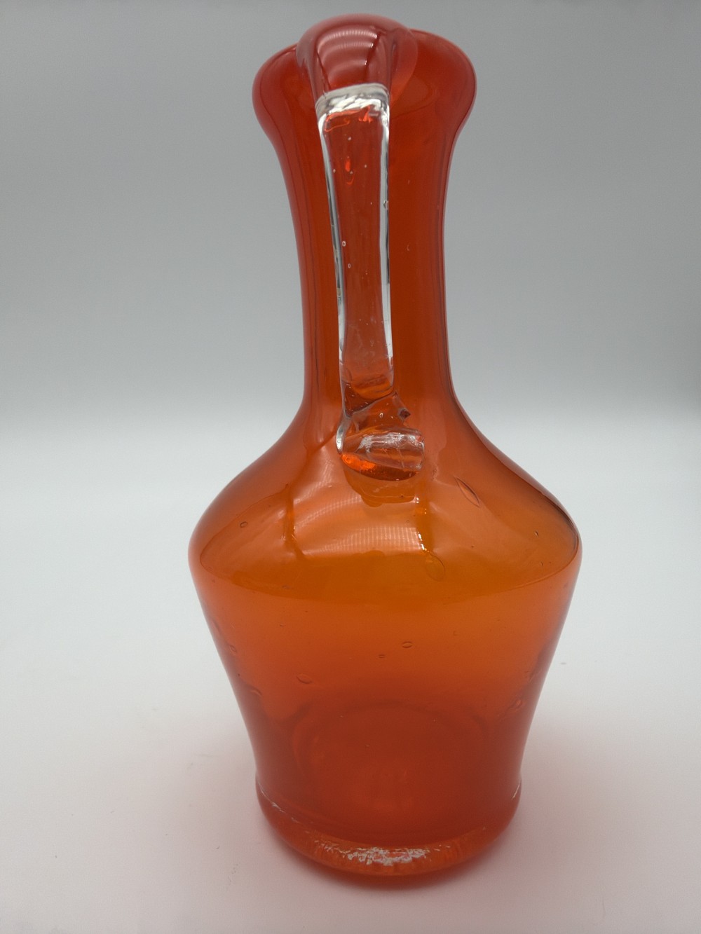Hand Blown Orange Glass Vase