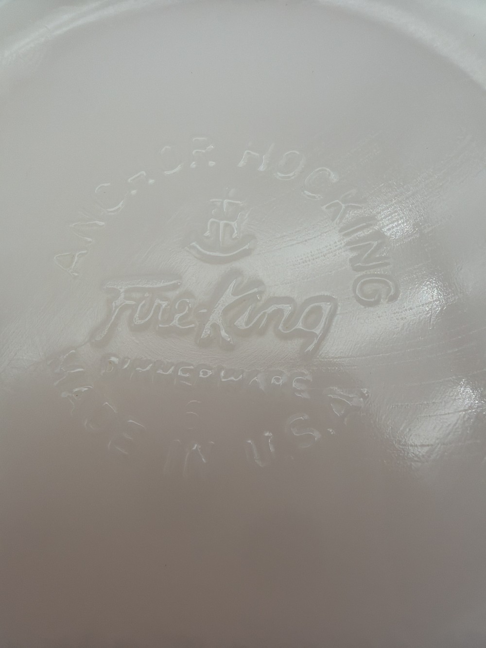 Vtg Fire-King Peach Lustre Shell Bowl