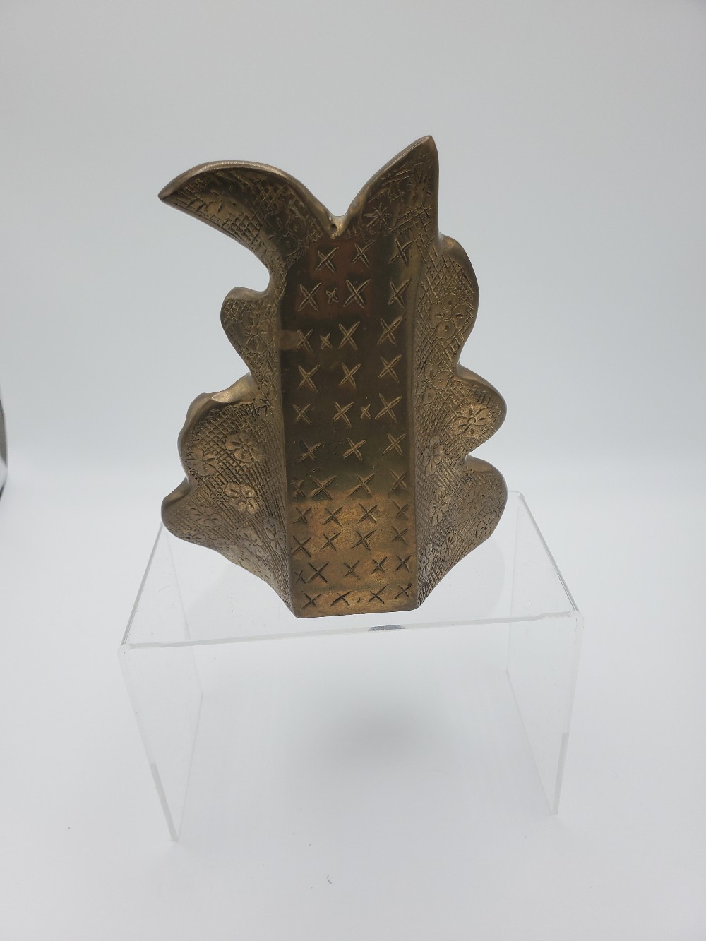 1965 Brass Magnolia Bookend