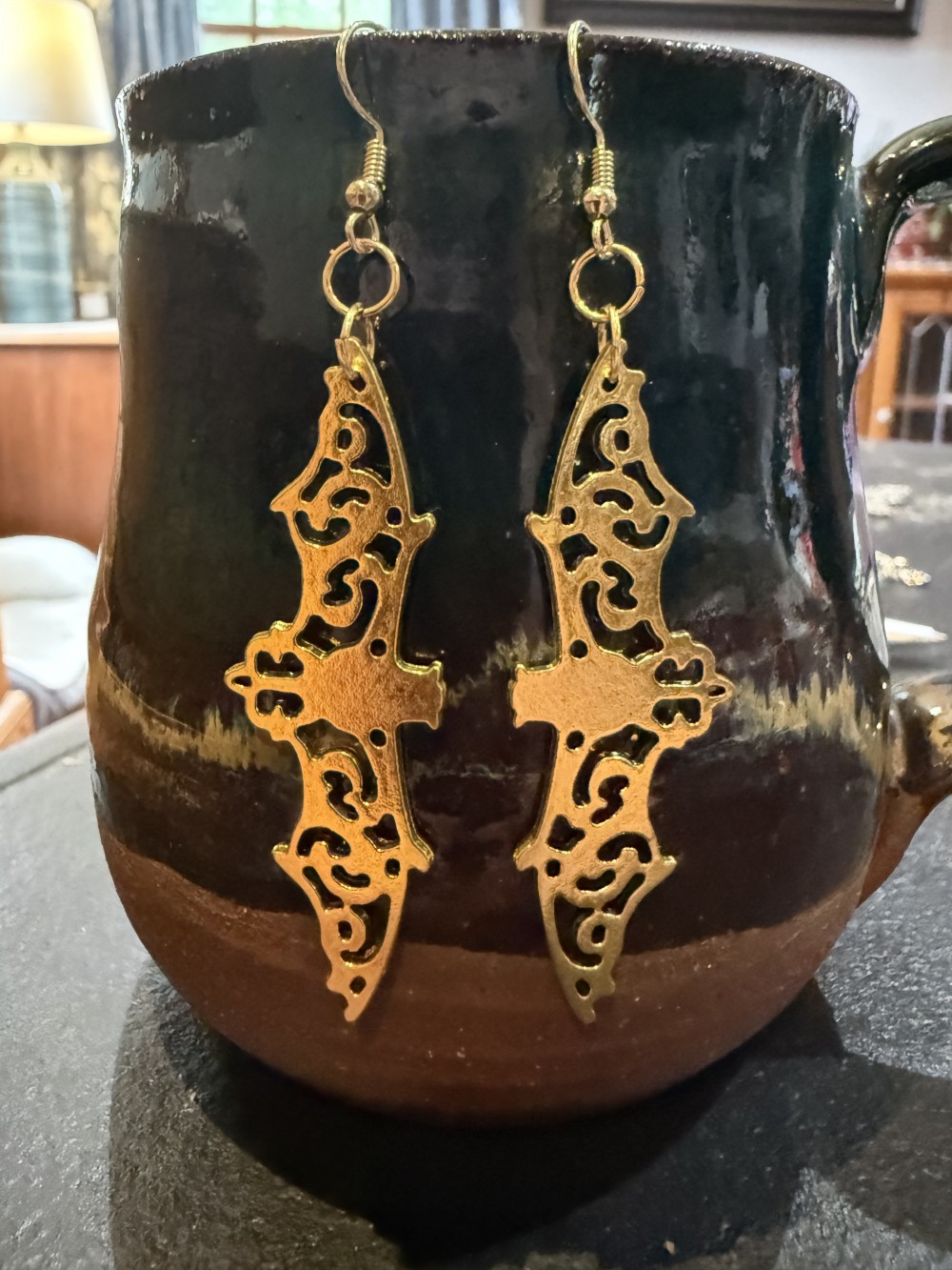 Earrings - Filigree Bats
