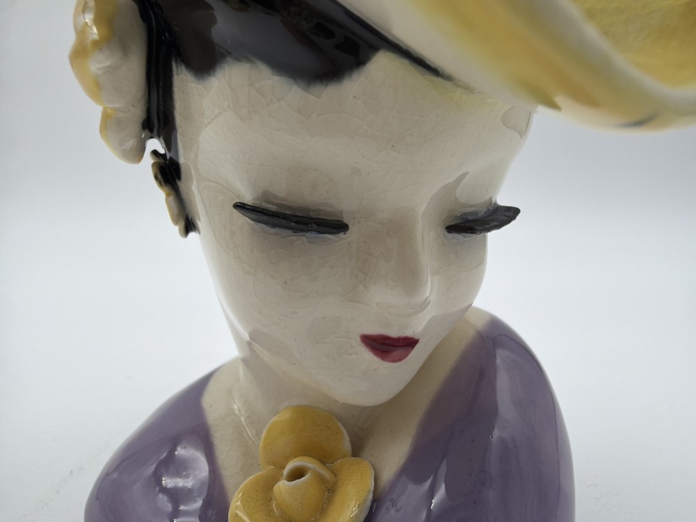 Vtg Japan Lady Head Vase - CALLOUT