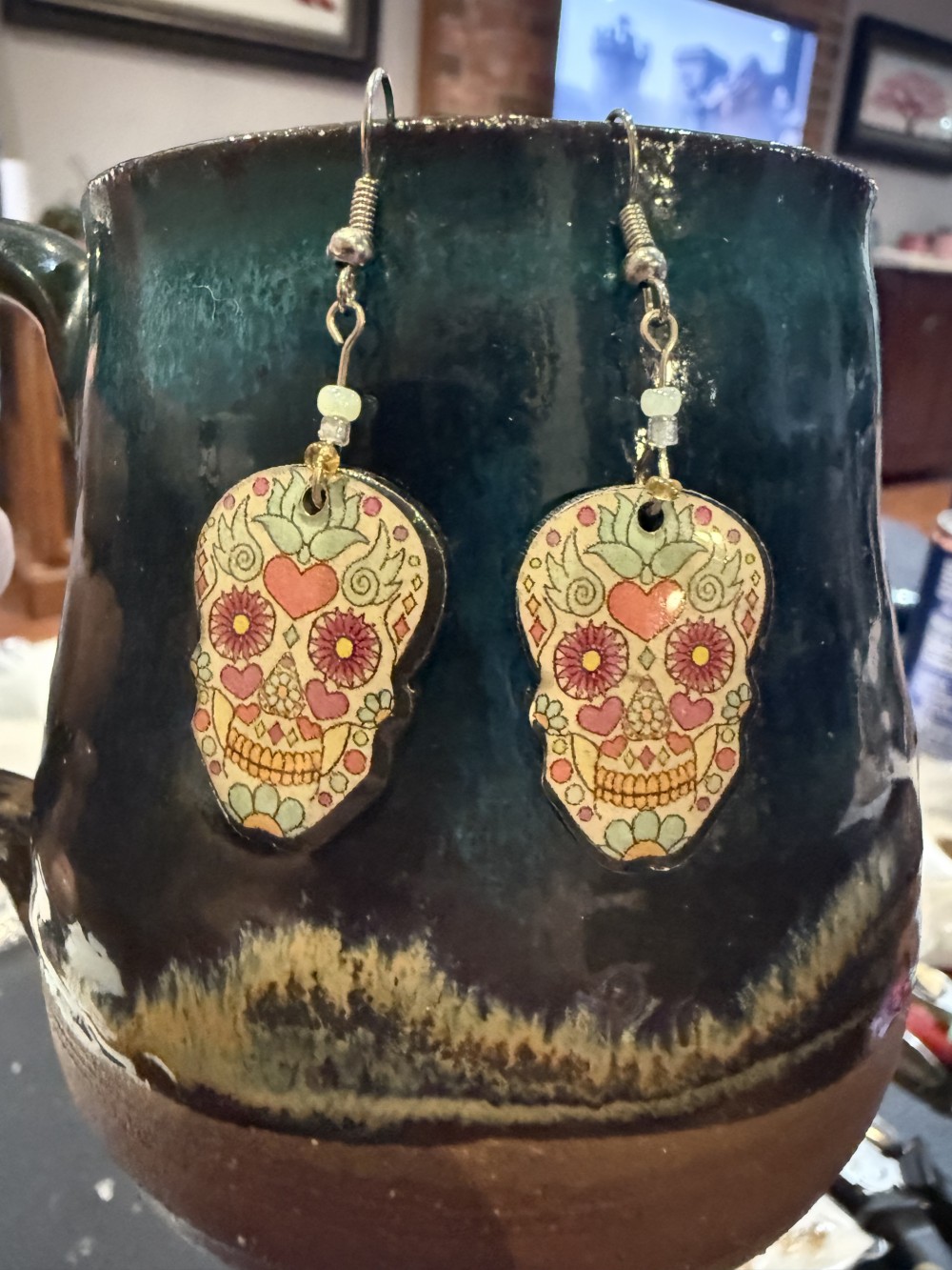 Earrings - Sugar Skull Acrylic