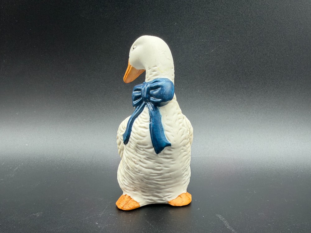1980s Ceramic Bisque Goose Figurine