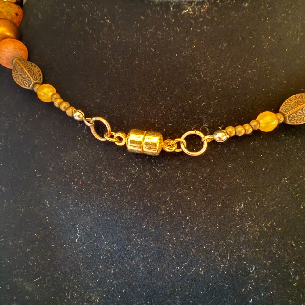 Chunky Boho Mixed Bead Choker Necklace